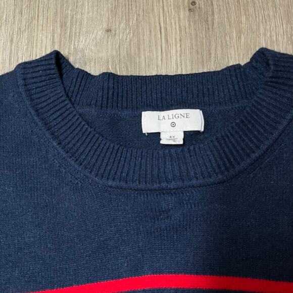 La Ligne X Target Striped Pullover Sweater 4X Nautical Preppy Cashmere Classic - Picture 9 of 10